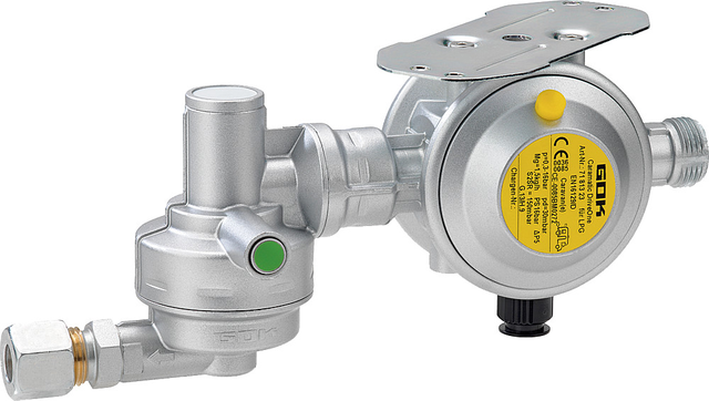 Dujų slėgio valdymo sistema. GOK Caramatic DriveOne horizontalus 30 mbar 1,5 kg/h AG M20x1,5 x RVS10/8