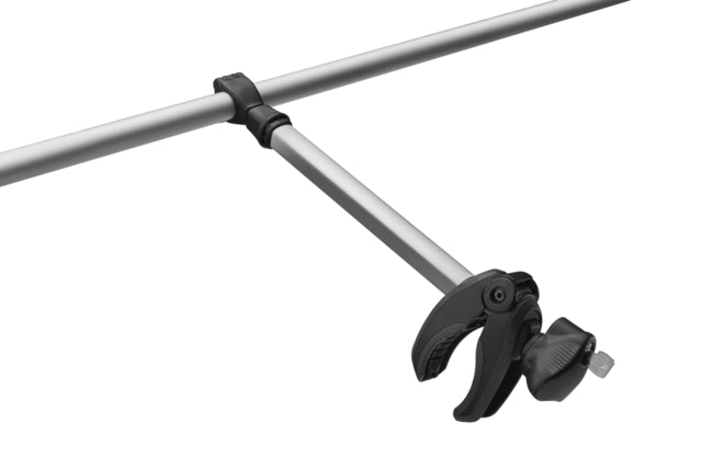 Spacer bracket THULE Bike Holder 1 length 12 cm with lock + Acu Tight rotary handle colour silver