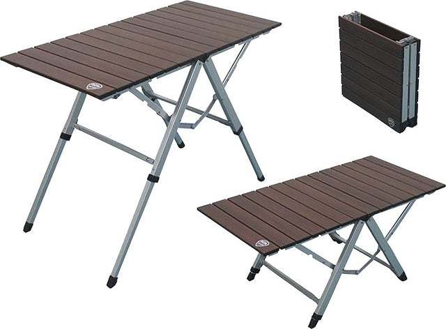Vienas veiksmo stalas DEFA Alu, spalvos wengé 81 x 40 x 35/60 cm, 2 lygiai