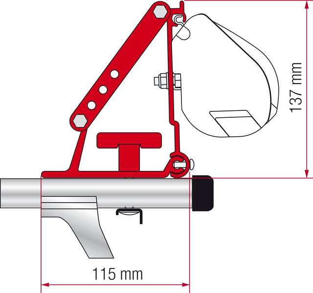Fiamma Auto komplektas markizės adapteriams F35, F45S, Compass bag markizės