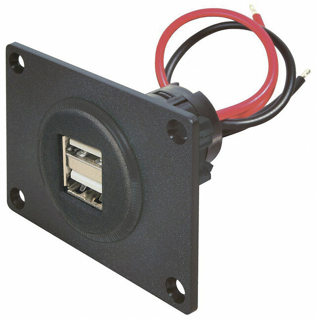 Dviejų lizdų maitinimo USB Pro Car su surinkimo pagrindu 12 - 24 V