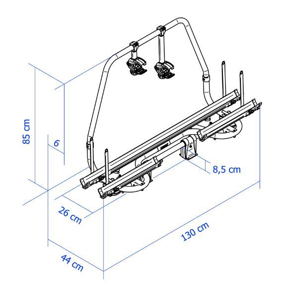 Thule bicycle rack Caravan Smart tow bar 2 bikes, load capacity 50 kg