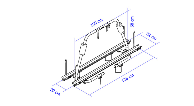 Thule bicycle rack Caravan Light tow bar 2 bikes, load capacity 40 kg