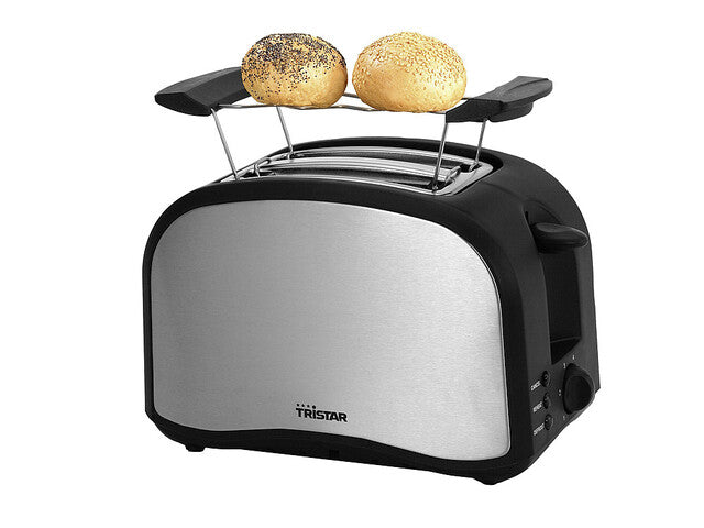 Toaster w. stainless steel box 2 Toast chambers incl. buns essay removable crumb tray, colour black