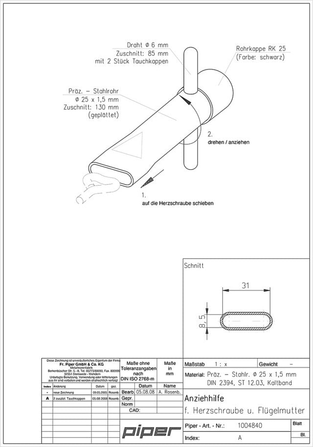 Screw-on aid