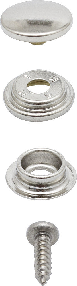 Mygtukai žalvarinis cinkuotas 15 mm keturių dalių 10 vnt
