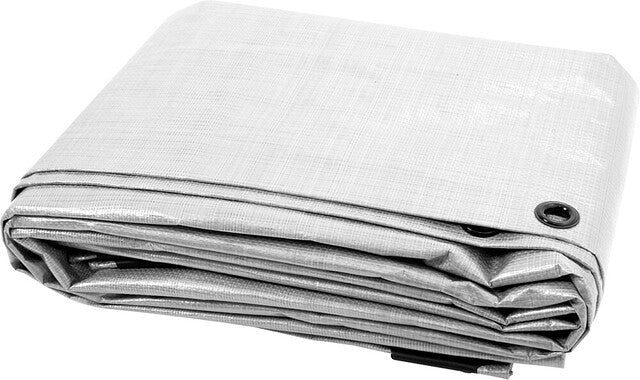 Brezentas 400 x 500 cm Spalva alu/balta