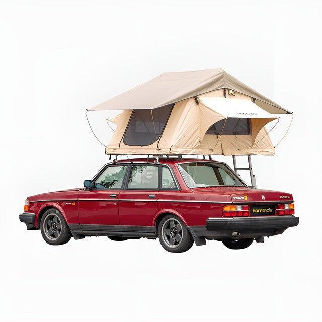 Roof tent horntools Trapper Joe Colour sand incl. awning Colour green