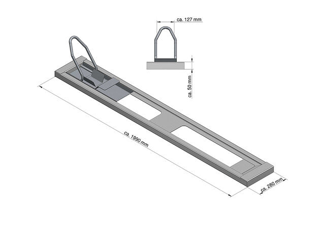 Garage slide system Linnepe SmartRail manual 130kg load capacity