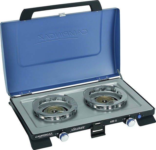 Campingaz dujinė viryklė Xcelerate 400 S, 2 degiklių 50 mbar 2 x 2,2 kW