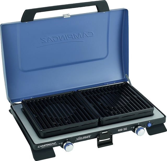 Camping Gaz gas stove Xcelerate 400 SG, 2 burner incl. Bbq plate 50 mbar 2 x 2.2 kW
