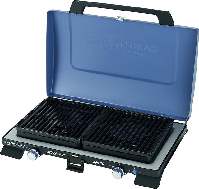 Camping Gaz gas stove Xcelerate 400 SG, 2 burner incl. Bbq plate 50 mbar 2 x 2.2 kW