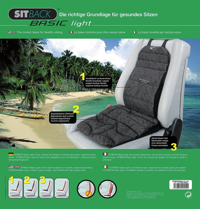 Sitback Basic chair support light colour black/grey