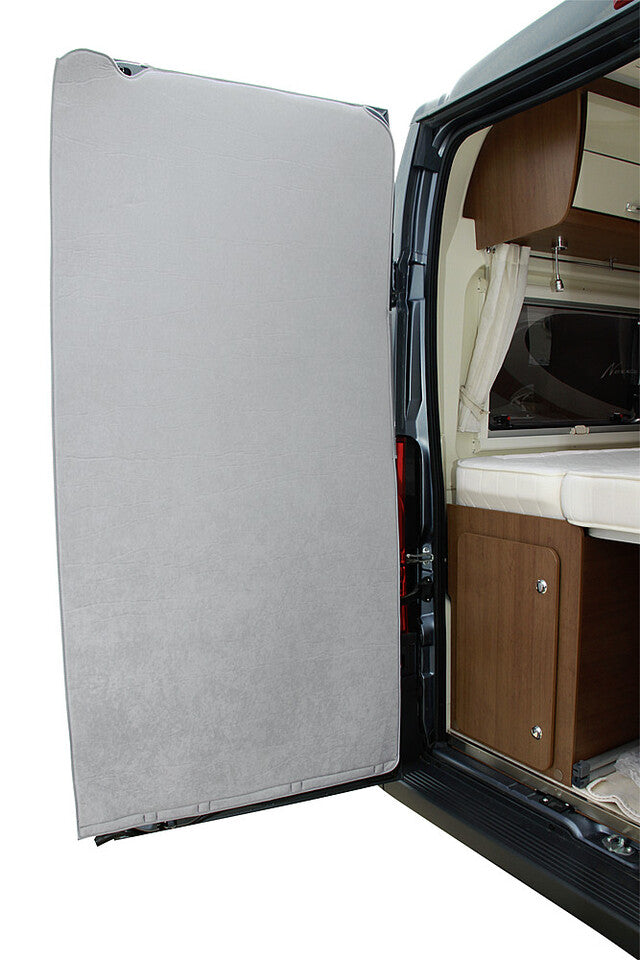 Thermal curtain Hindermann Fiat Ducato X250/290 from 2007, r. dr. 2-pcs. high Door cut-out, col. light grey