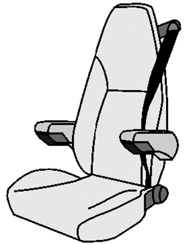 Seat cover Aguti seat Lounge and Ergoflex velour, 2 pcs. Colour anthracite
