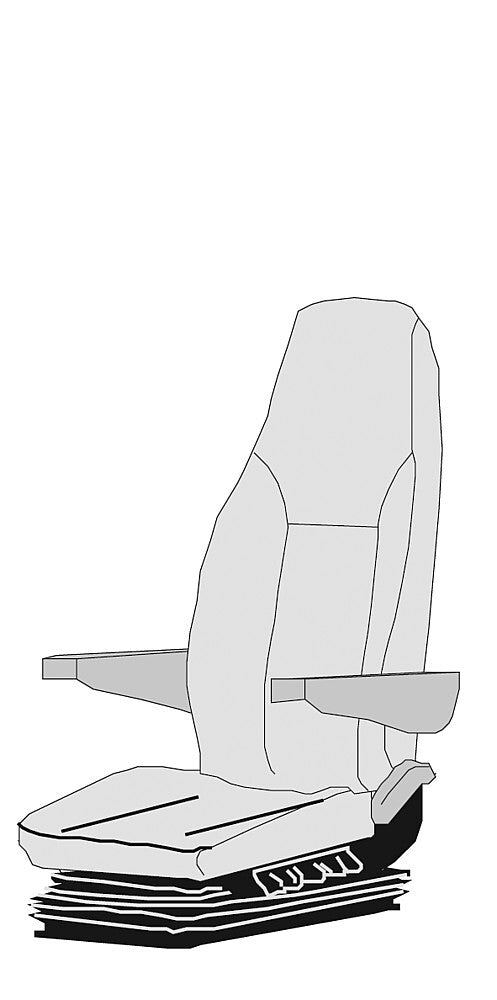 Seat cover Isri Seat 1000/518 7/2002 - 6/2006 Velour 2 pcs., colour anthracite
