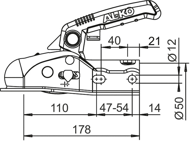 Al-Ko Safety Kit AK 270 incl. Soft-Dock, Distance pieces 35/40/45, push lock
