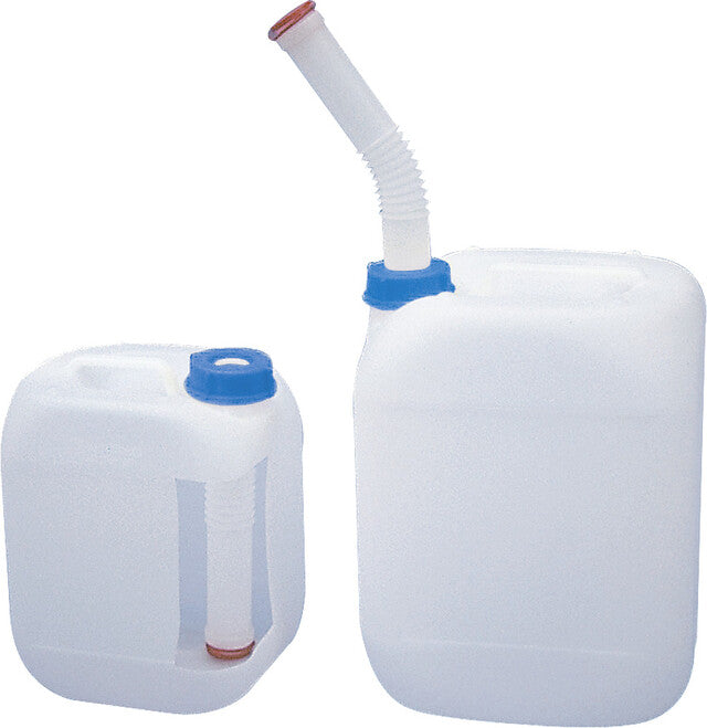 Water container 10 l, 225 x 190 x 300 mm w. pouring spout DIN 51