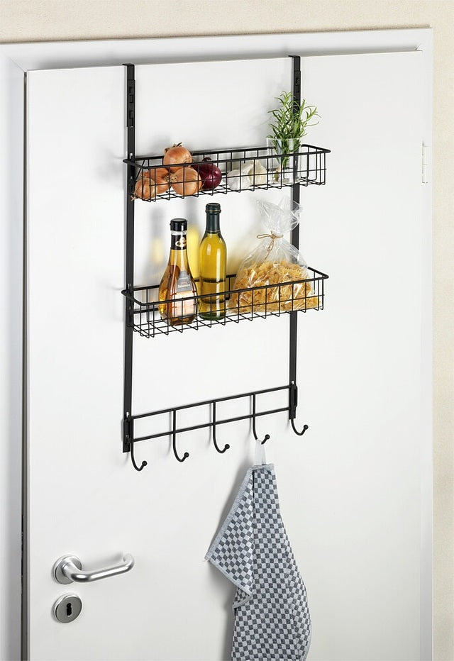 Door shelf WENKO Colour black