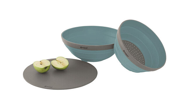 Set bowl and sieve Outwell Collaps collapsible Colour classic blue