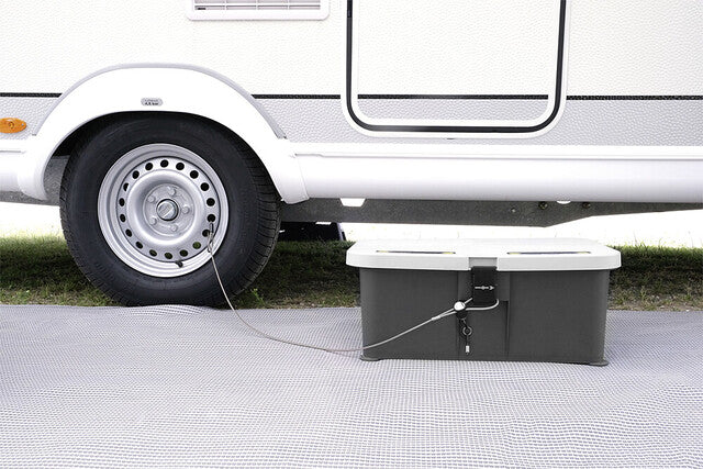 Boxstep BRUNNER Caravan step tread w/storage Colour grey