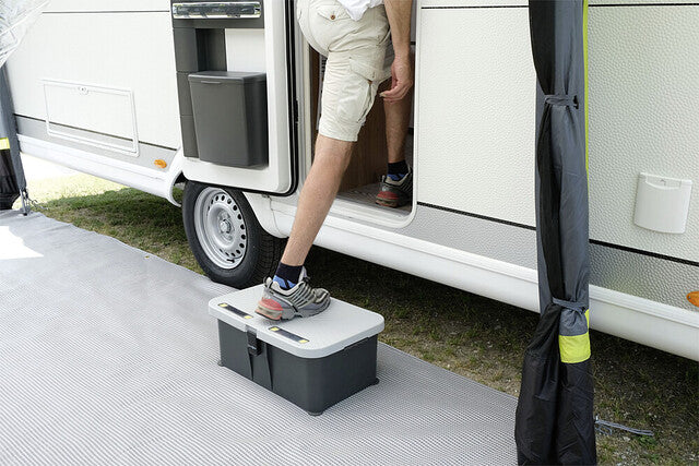 Boxstep BRUNNER Caravan step tread w/storage Colour grey