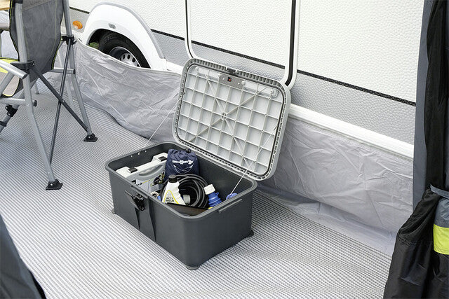 Boxstep BRUNNER Caravan step tread w/storage Colour grey