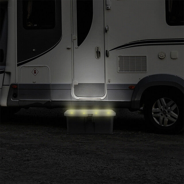 Boxstep BRUNNER Caravan step tread w/storage Colour grey