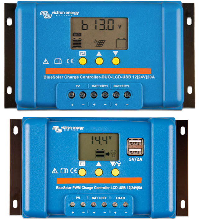 Sol. cntrl. Victron BlueSolar PWM DUO-LCD & USB 12 / 24V-20A