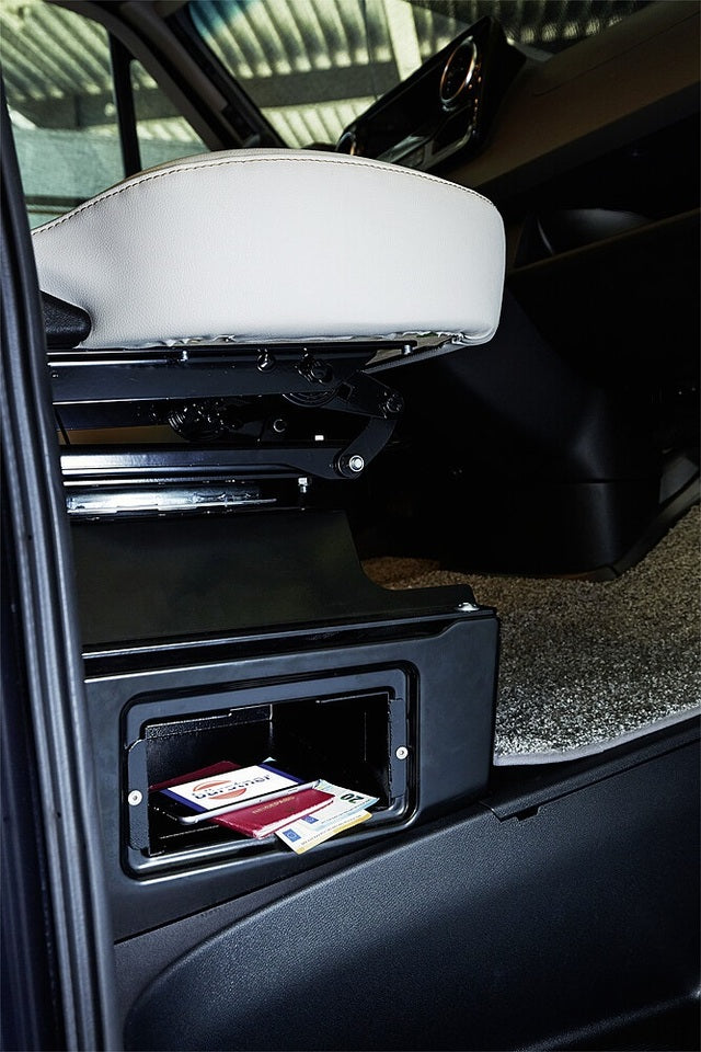 Sėdynės pagrindo seifas Mobil-Safe Mercedes Sprinter nuo MY 2016