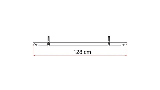 Bike rail FIAMMA Rail Plus 128 cm Colour aluminium / black