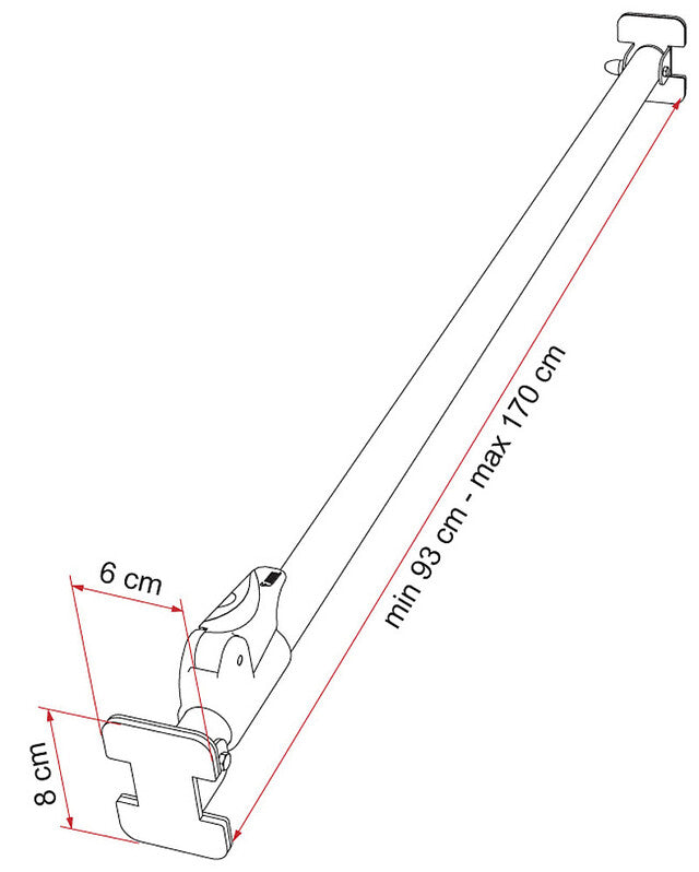 Safety rod Fiamma Luggage Bar telescopic approx. 93 - 170 cm