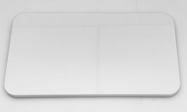 Lightweight tabletop VierTec 80 x 45 cm, col. white polished chrome