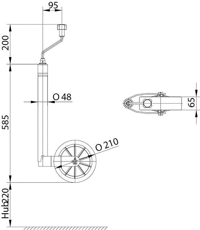 Jockey wheel KNOTT E-Load