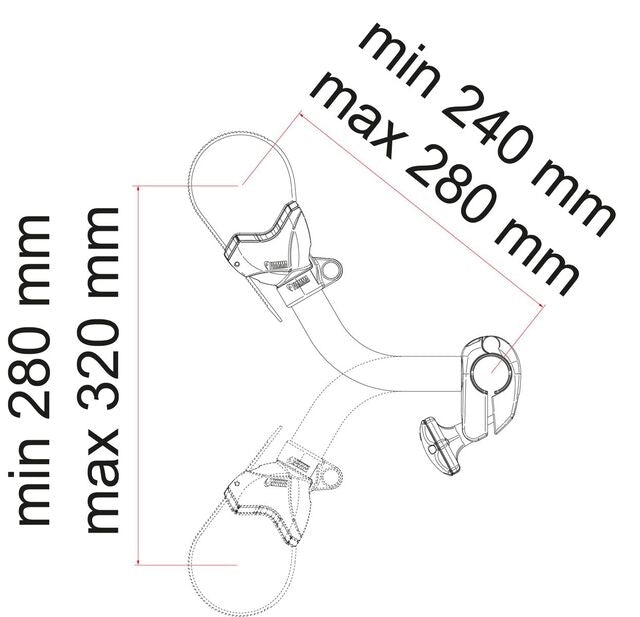 Spacer Bike Block FIAMMA Pro S2 col. aluminium