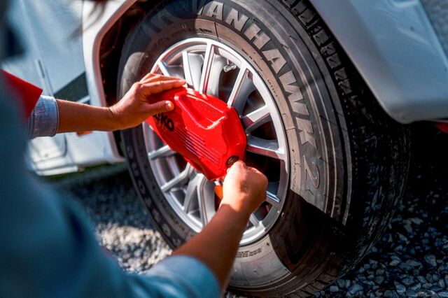 AL-KO Prosafe wheel clamp Color red