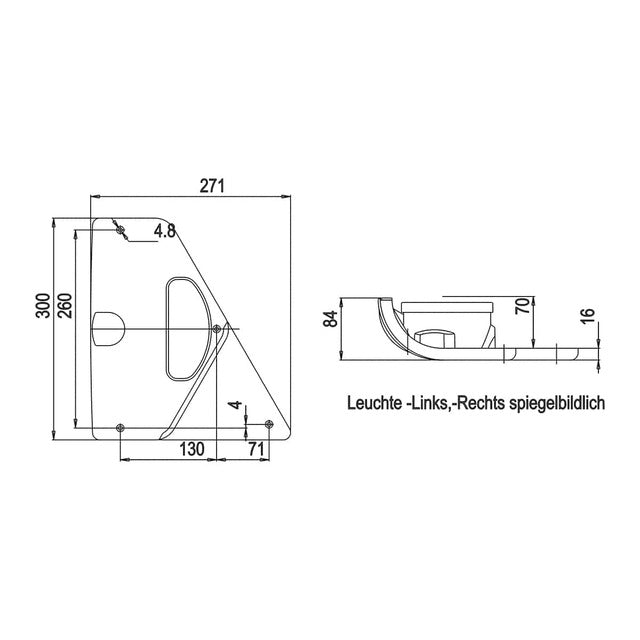Jokon triangle reflector usable on both sides for lighting system 2000