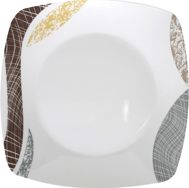 Melamino Brunner pietų lėkštė Khadi 26 x 26 cm Spalva balta/ruda