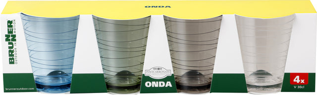 Brunner glass set SAN Onda 4-pcs.