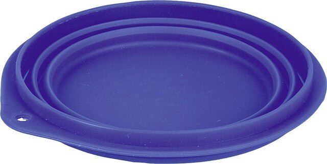 Travel dog bowl silicone 500 ml col. blue