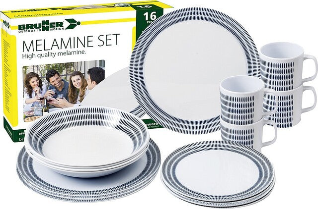 Indų rinkinys Brunner Bluebay 16 vnt. Spalva balta/mėlyna