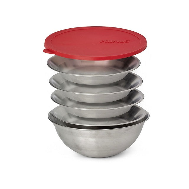 Campfire Serving Kit PRIMUS Col. stainless steel/red