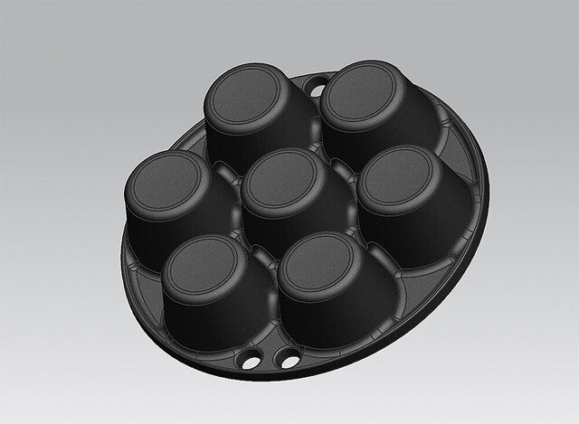 Muffin tin VALHAL OUTDOOR Cast iron for 7 pcs Diam. 22 cm
