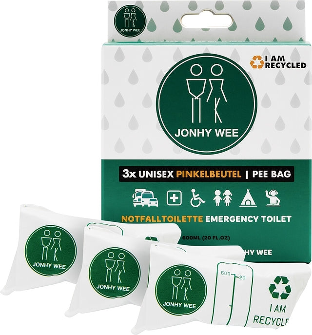 Avarinis tualetas Jonhy Wee kelyje, unisex 3 vnt
