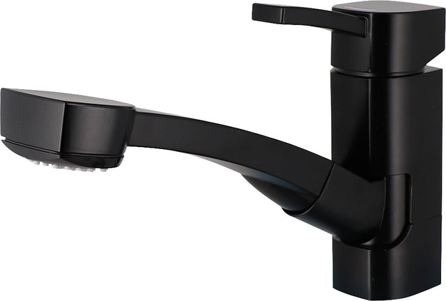 Auto. vienos svirties maišytuvas Comet M3 CAPRI su ištraukiamu dušu 1,5 m vamzdis, NFL 350 mm, 8 / 10 mm col. matinė juoda