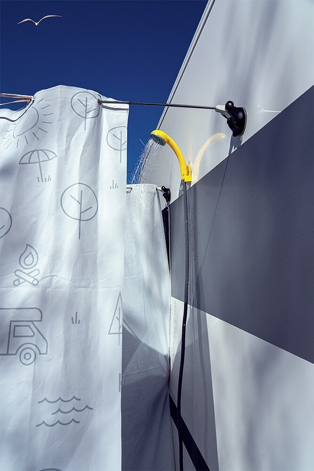 Mobile shower curtain H.A.B.A. Cascata, col. white