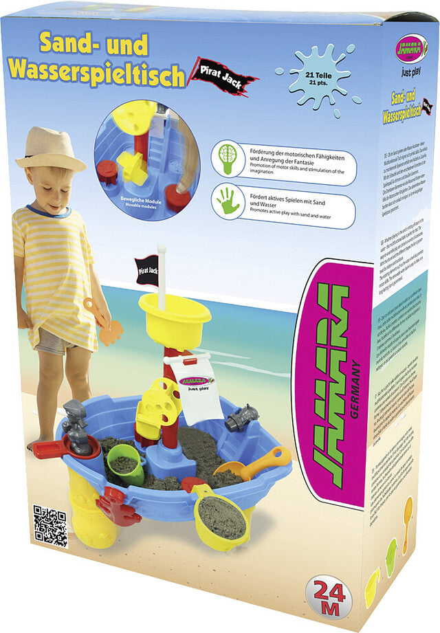 Sand and water play table Jamara Pirate Jack 21 pcs.