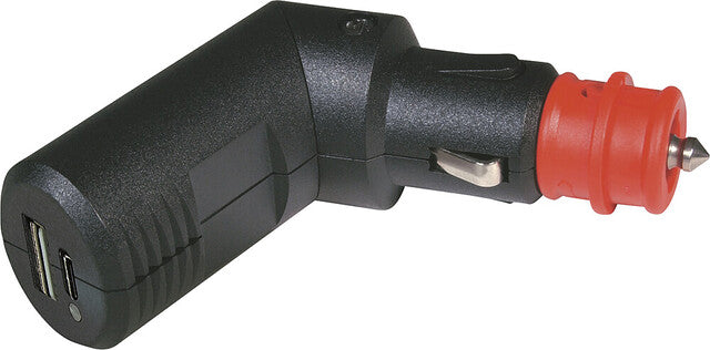 Dvigubas USB PRO CAR kampu reguliuojamas C/A įkrovimo kištukas EV 12 V / 5 V