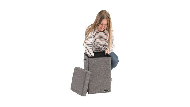 Seat and storage Outwell Cornillon High colour grey melange