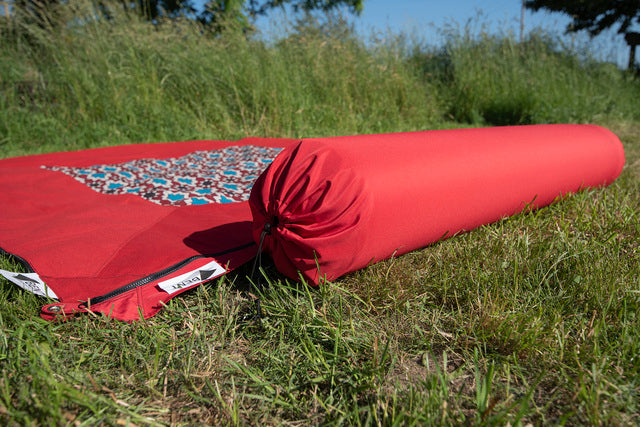 Roll pillow BENT Zip-XL Lounger Colour red